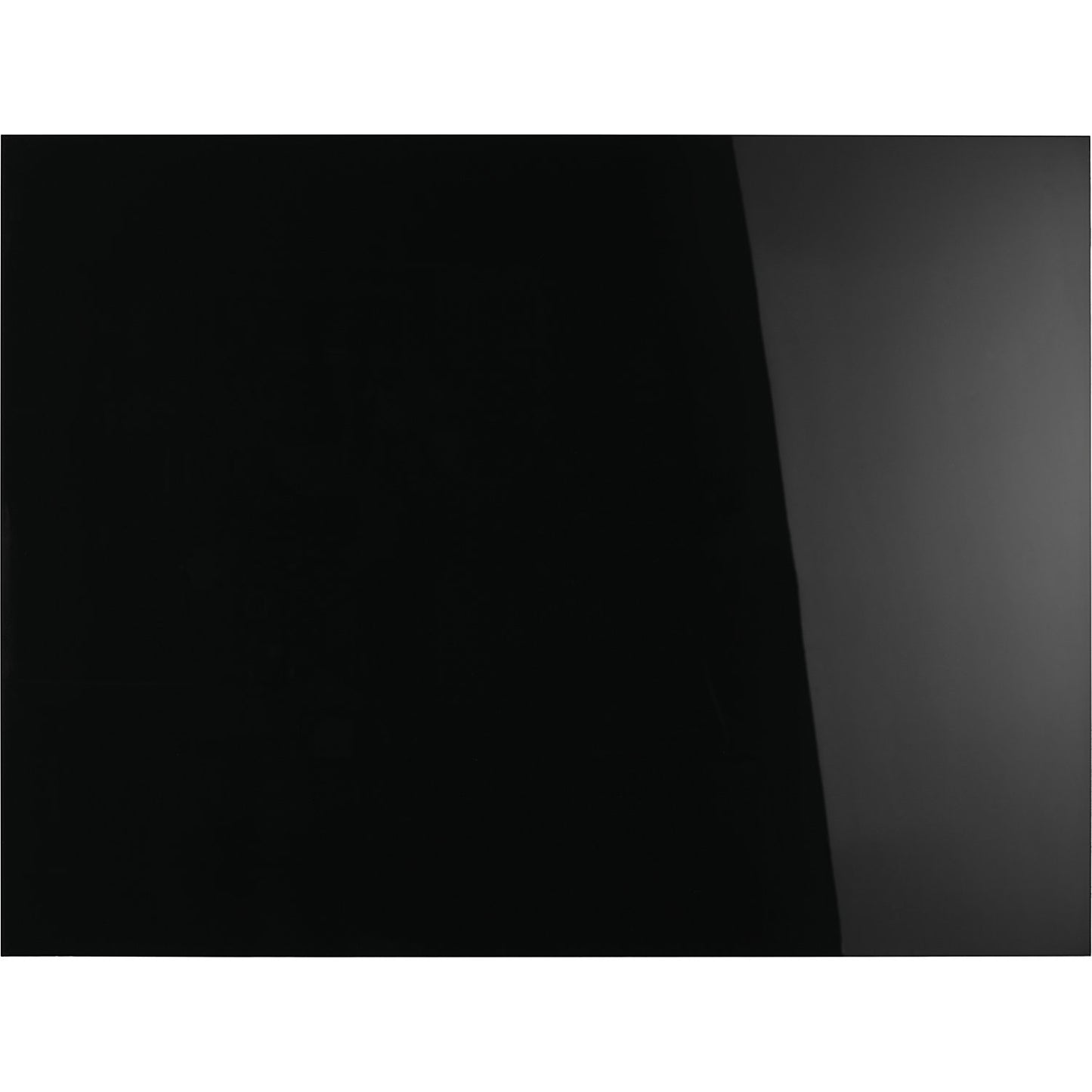 Designer glass board, magnetic, WxH 1200 x 900 mm, jet black.