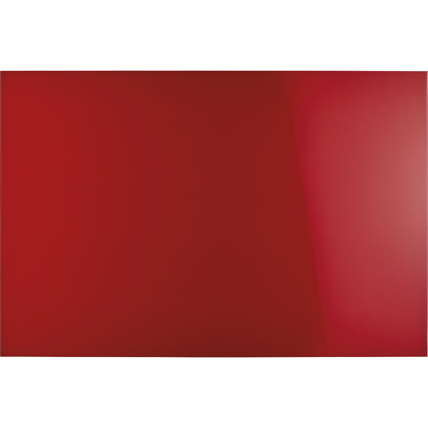 Designer glass board, magnetic, WxH 1500 x 1000 mm, intensive red.