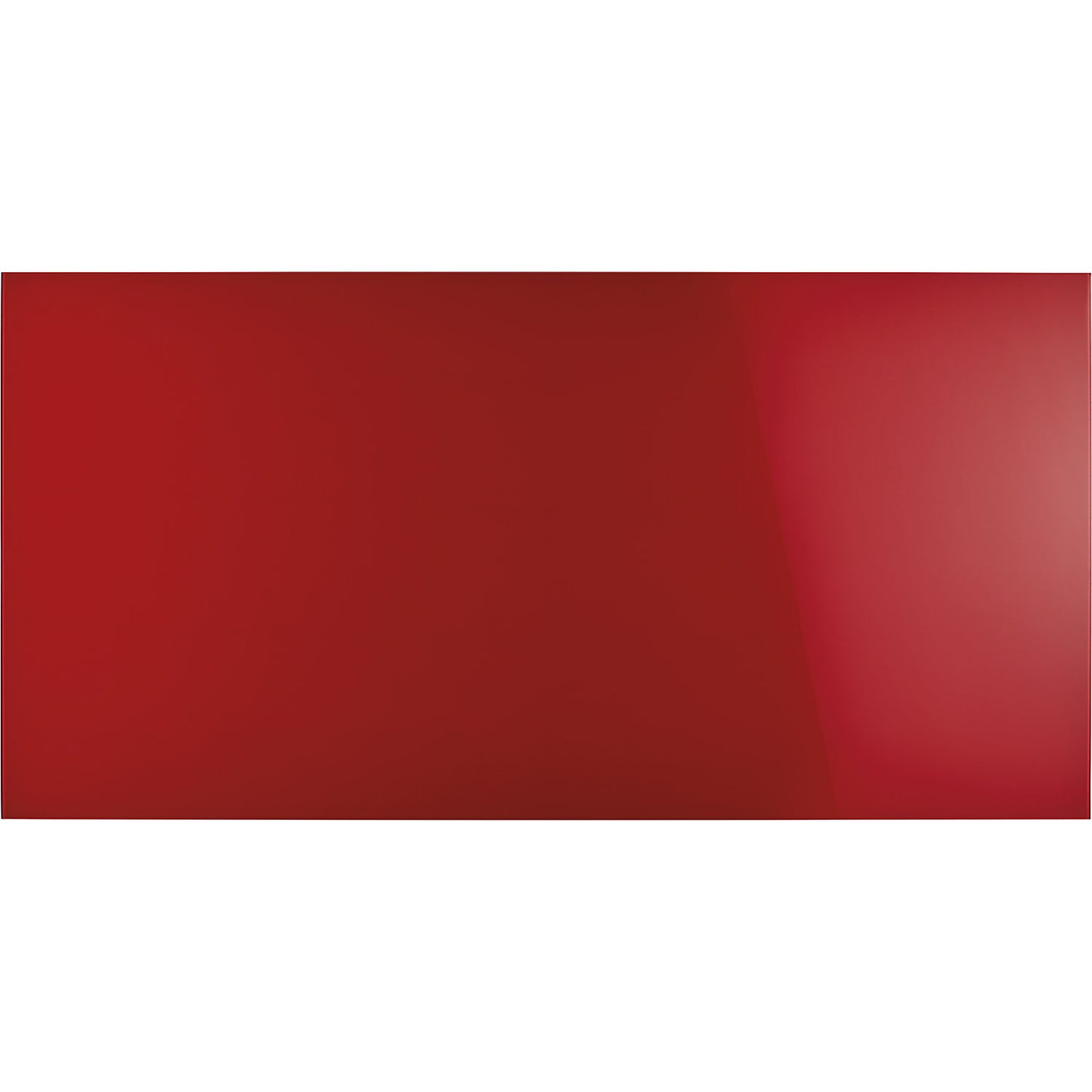 Designer glass board, magnetic, WxH 2000 x 1000 mm, intensive red.