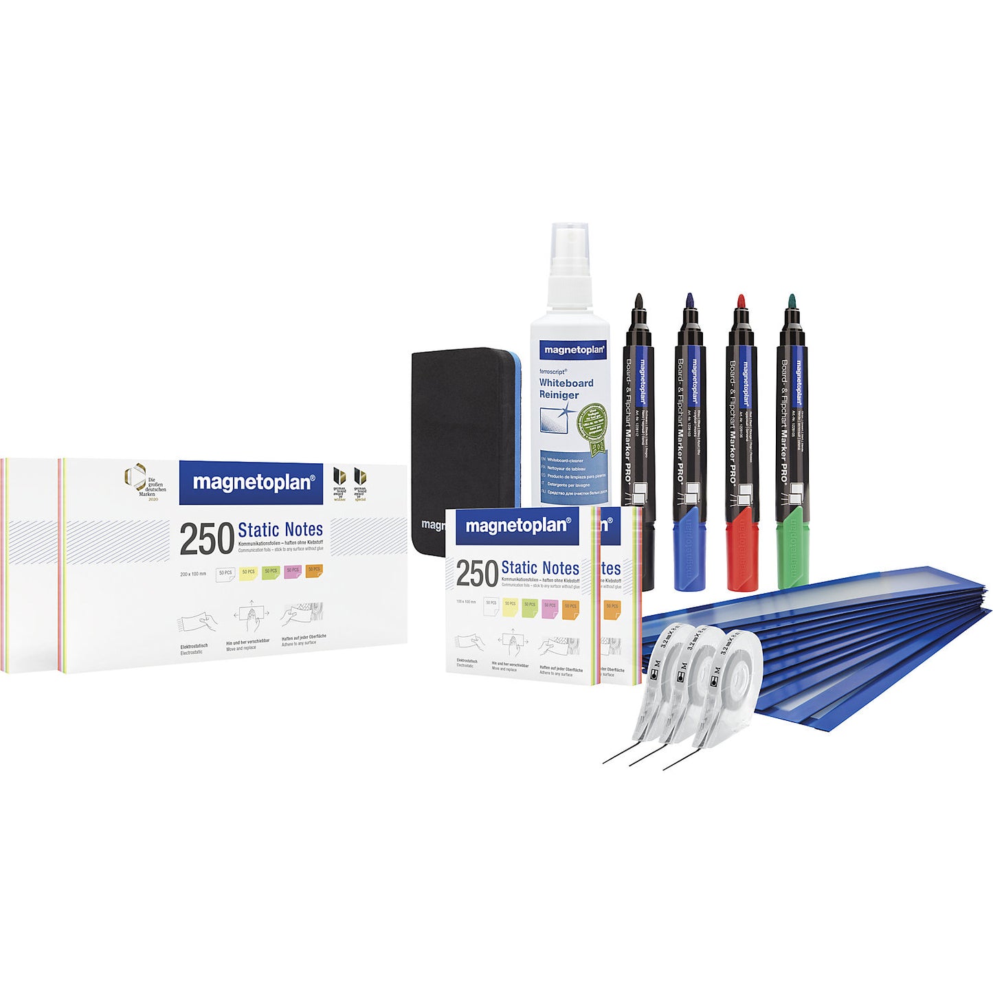 Scrum board, XL set incl. accessories, board WxH 1800 x 1200 mm, mobile.
