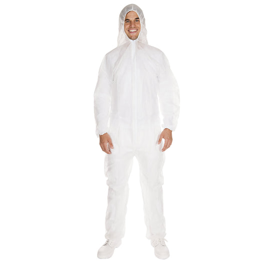 PP overall, pack of 50, white, size L.