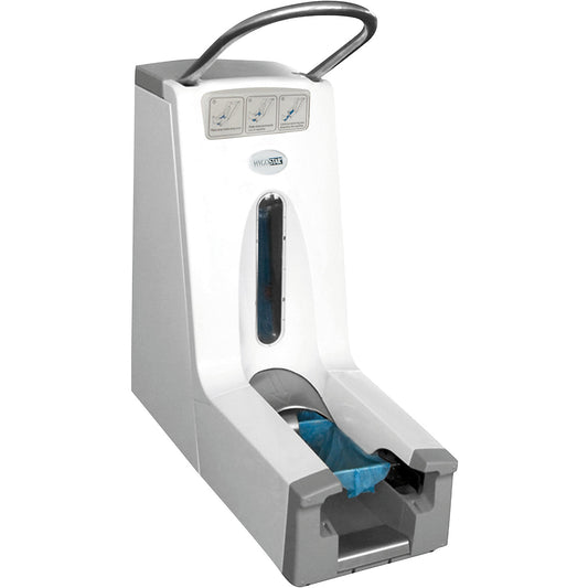 Overshoe machine, for up to 220 overshoes, LxWxH 740 x 300 x 730 mm.