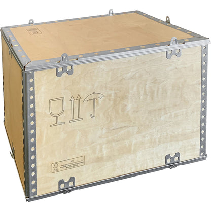 Standard collapsible wooden box, with top, external LxWxH 600 x 400 x 400 mm.
