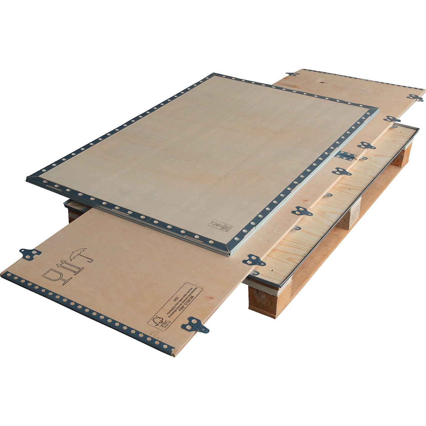 Standard wooden folding box, with runners, external LxWxH 1200 x 800 x 900 mm.