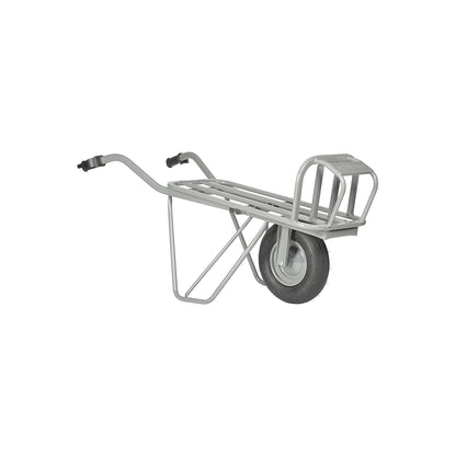 Brick and tile wheel barrow, 1 wheel, 4-ply pneumatic tyres.