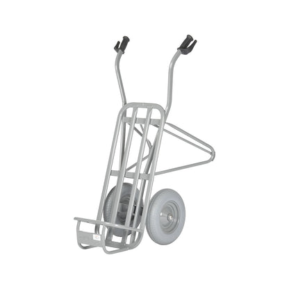 Brick and tile wheel barrow, 2 wheels, puncture proof tyres.