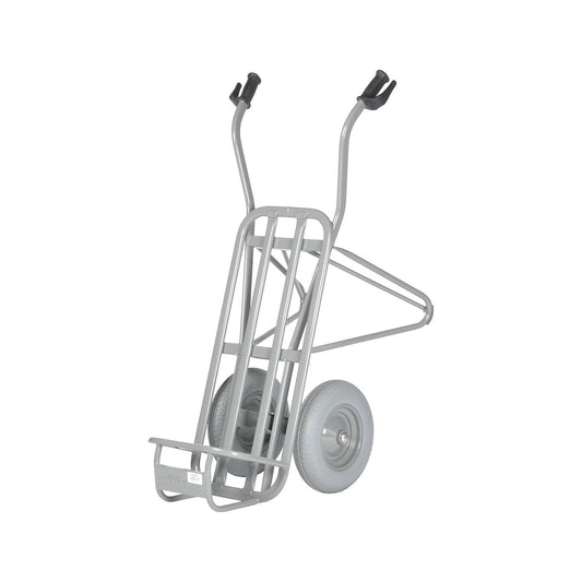 Brick and tile wheel barrow, 2 wheels, puncture proof tyres.