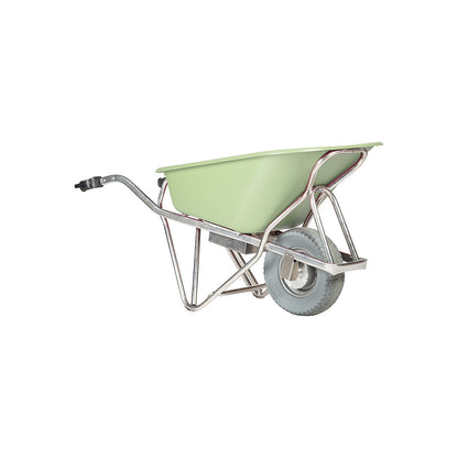 PROFI-MAX electric wheelbarrow, 90 l HDPE tray, green.