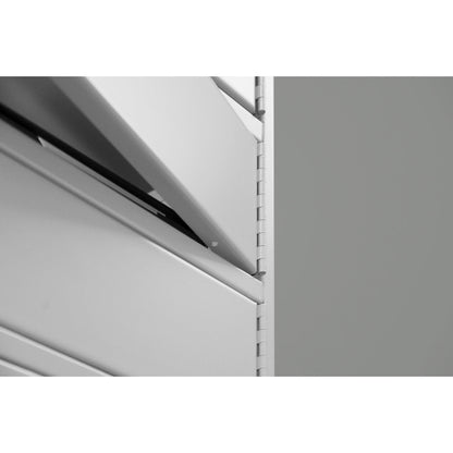 Laptop charging cabinet, with 10 compartments, light grey / gentian blue.
