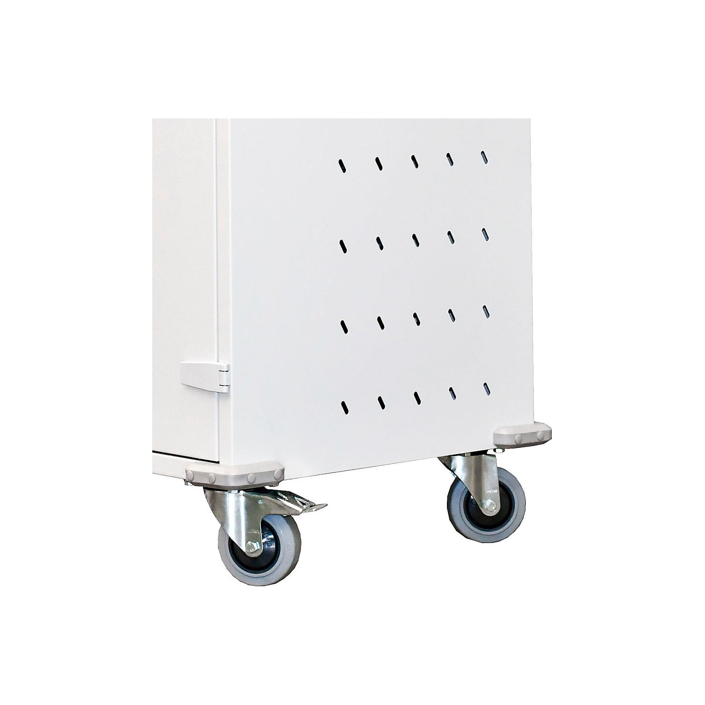 Laptop charging trolley, with 10 compartments, light grey / light grey.