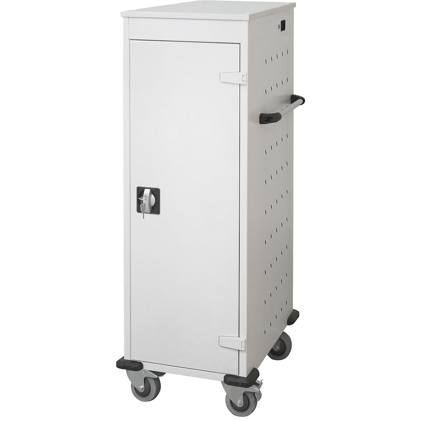 Laptop charging trolley, with 10 compartments, light grey / light grey.
