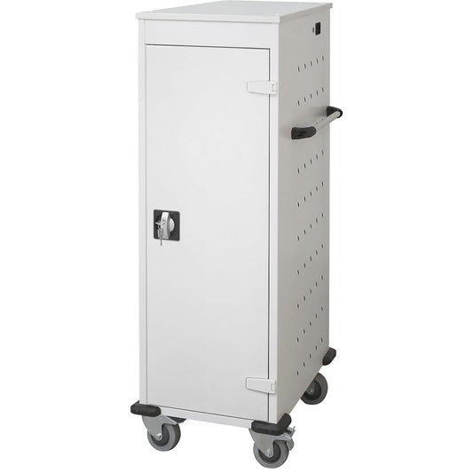 Laptop charging trolley, with 10 compartments, light grey / light grey.