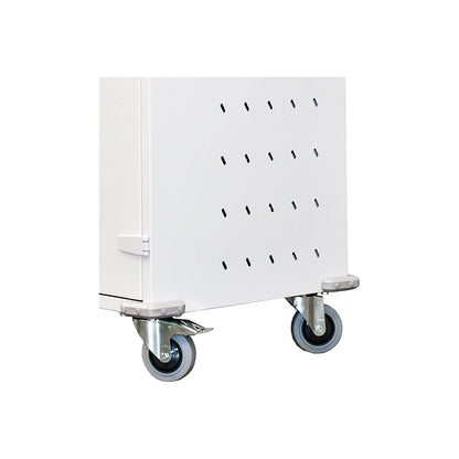 Laptop charging trolley, with 10 compartments, light grey / gentian blue.