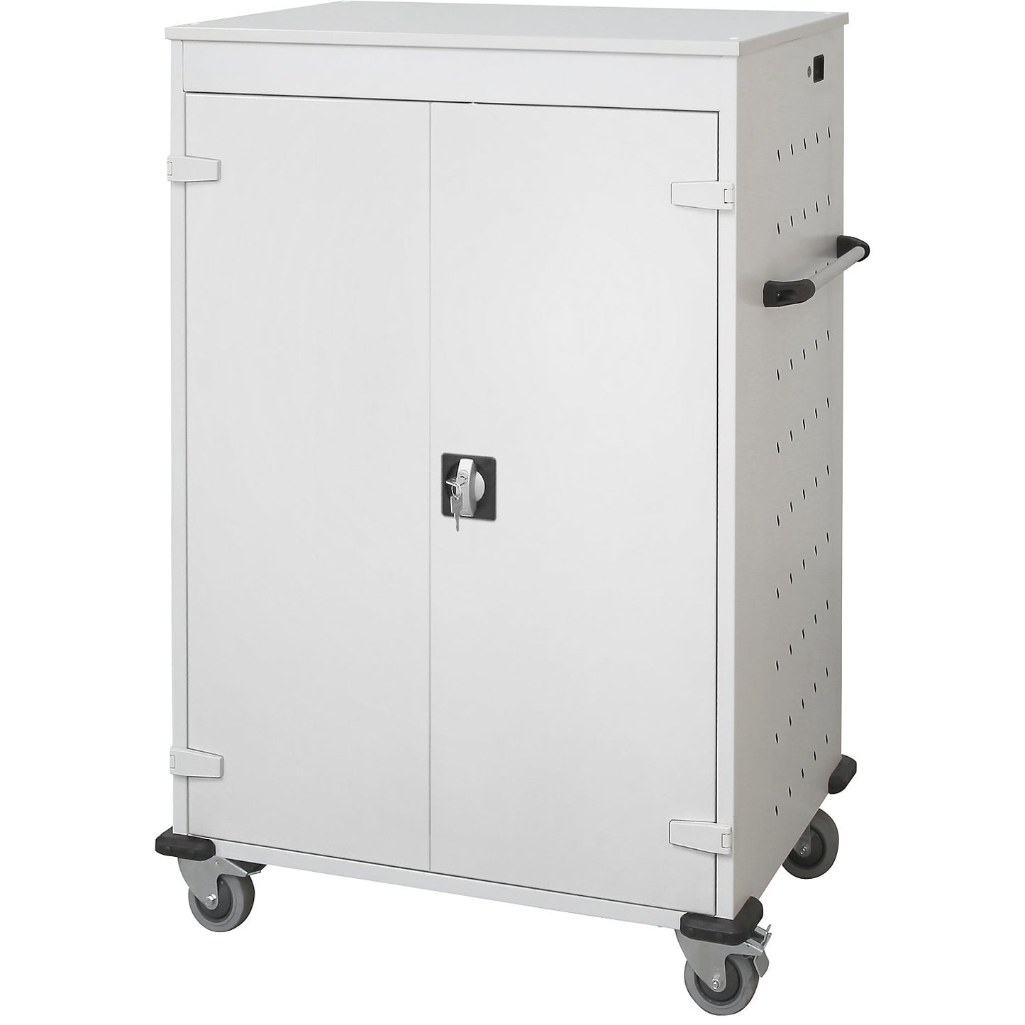 Laptop charging trolley, with 20 compartments, light grey / light grey.