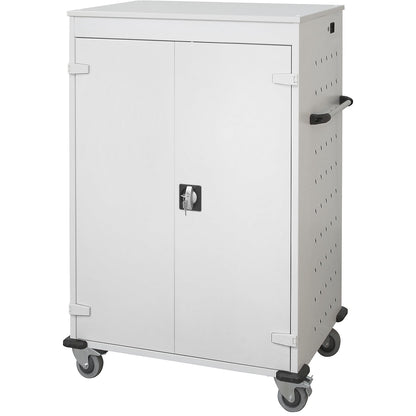 Laptop charging trolley, with 20 compartments, light grey / light grey.