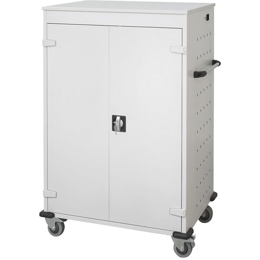 Laptop charging trolley, with 20 compartments, light grey / light grey.