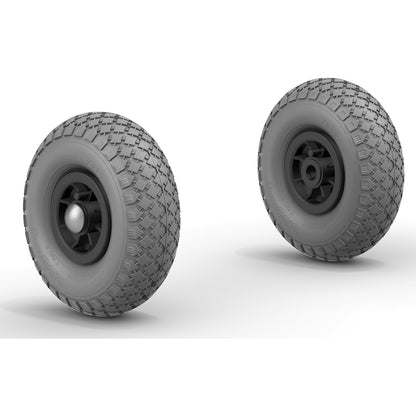 Wheel set for sack truck, pack of 2, PU tyres.