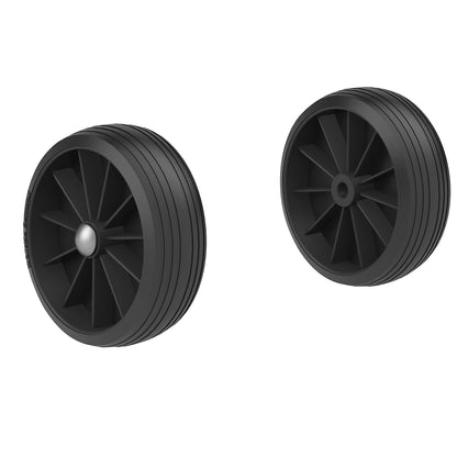 Wheel set for sack truck, pack of 2, solid rubber tyres.