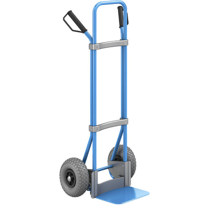 Sack truck, blue, footplate WxD 280 x 250 mm, blue, PU tyres.