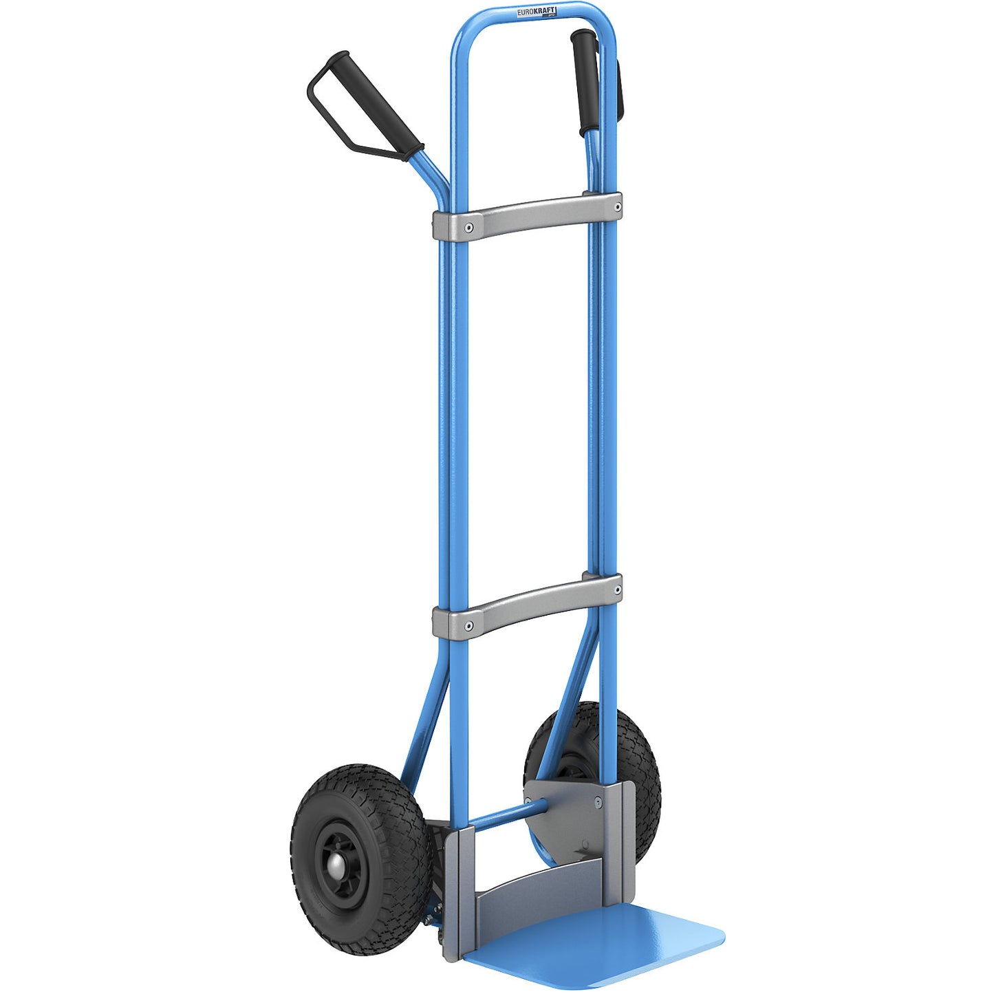 Sack truck, blue, footplate WxD 280 x 250 mm, blue, pneumatic tyres.