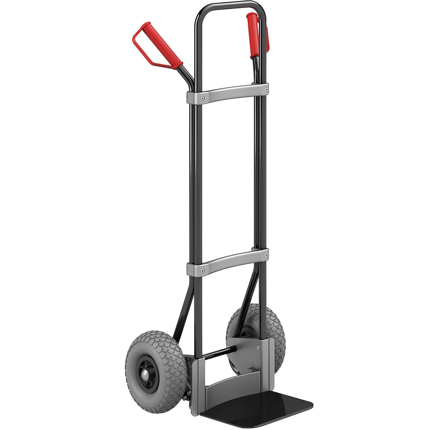 Sack truck, black, footplate WxD 280 x 250 mm, black, PU tyres.