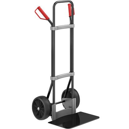 Sack truck, black, footplate WxD 450 x 350 mm, black, solid rubber tyres.