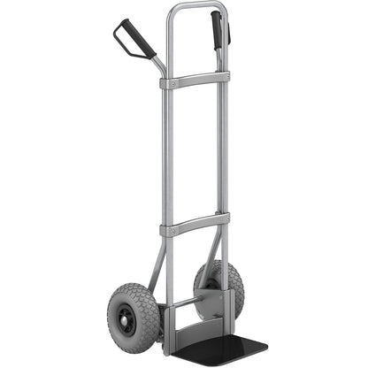 Sack truck, zinc plated, footplate WxD 280 x 250 mm, black, PU tyres.
