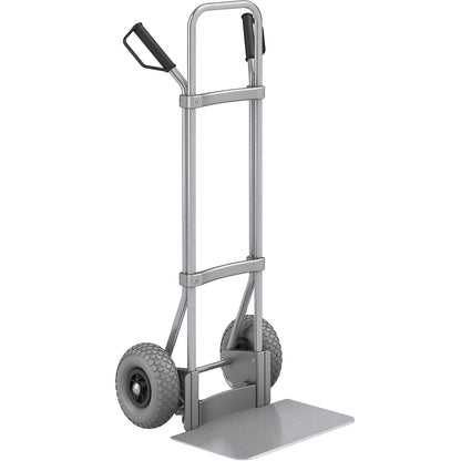 Sack truck, zinc plated, footplate WxD 450 x 350 mm, zinc plated, PU tyres.