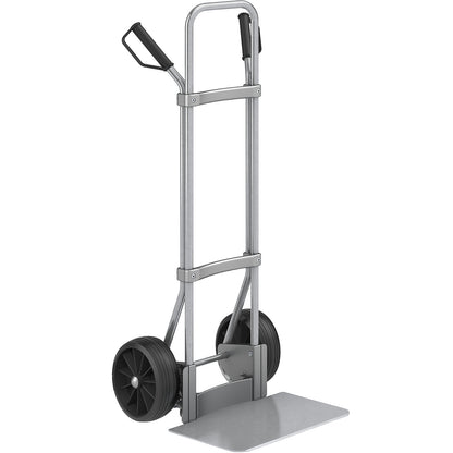 Sack truck, zinc plated, footplate WxD 450 x 350 mm, zinc plated, solid rubber tyres.