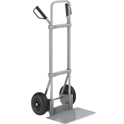 Sack truck, zinc plated, footplate WxD 450 x 350 mm, zinc plated, pneumatic tyres.
