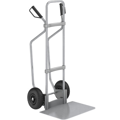 Sack truck with runners, zinc plated, footplate WxD 450 x 500 mm, zinc plated, pneumatic tyres.