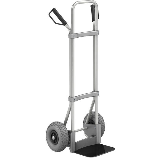 Aluminium sack truck, footplate WxD 280 x 250 mm, black, PU tyres.