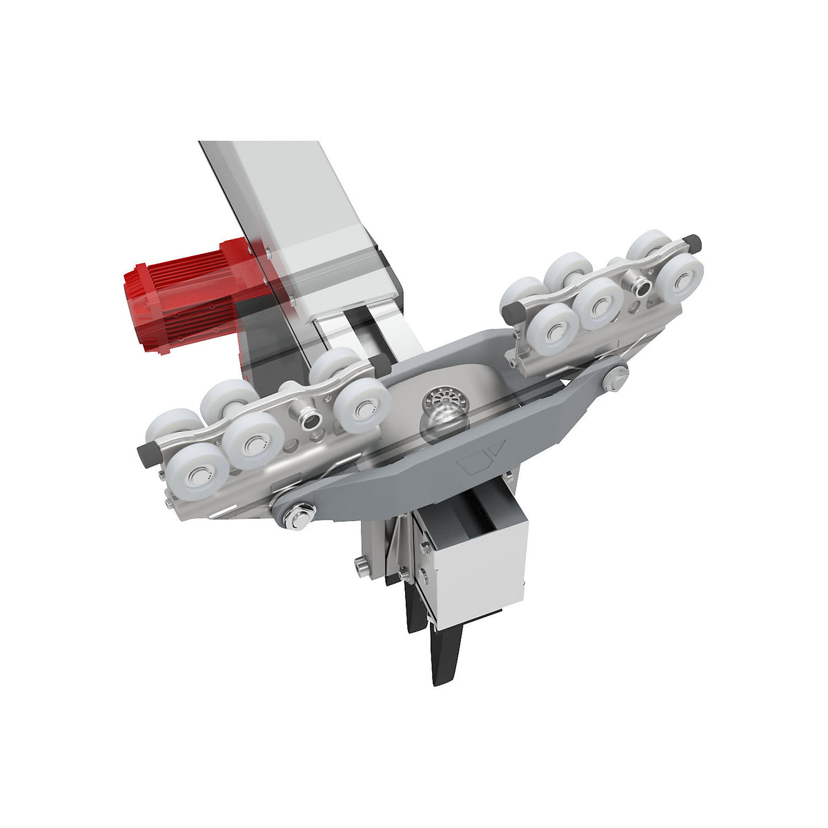 ErgoLine® gantry crane system, with electric chain hoist, max. load 250 kg, width 3.5 m, length 4.0 m.