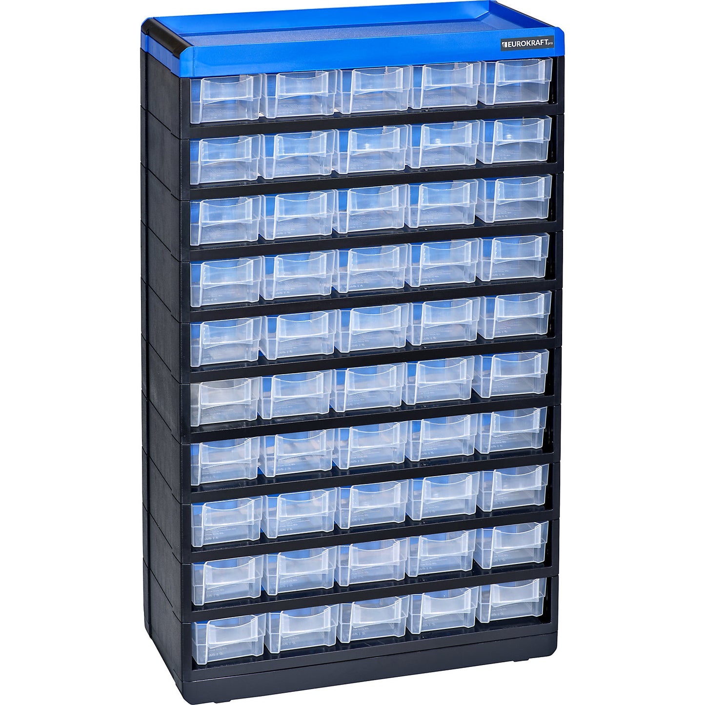 VARIOPLUS PRO small parts cabinet, HxWxD 525 x 300 x 135 mm, 50 drawers, 50 dividers.