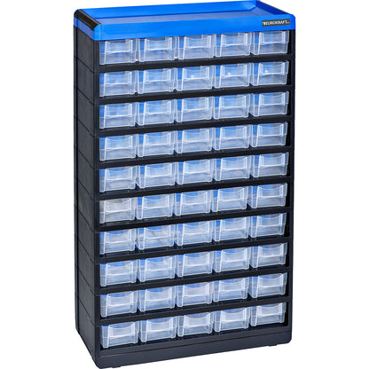 VARIOPLUS PRO small parts cabinet, HxWxD 525 x 300 x 135 mm, 50 drawers, 50 dividers.