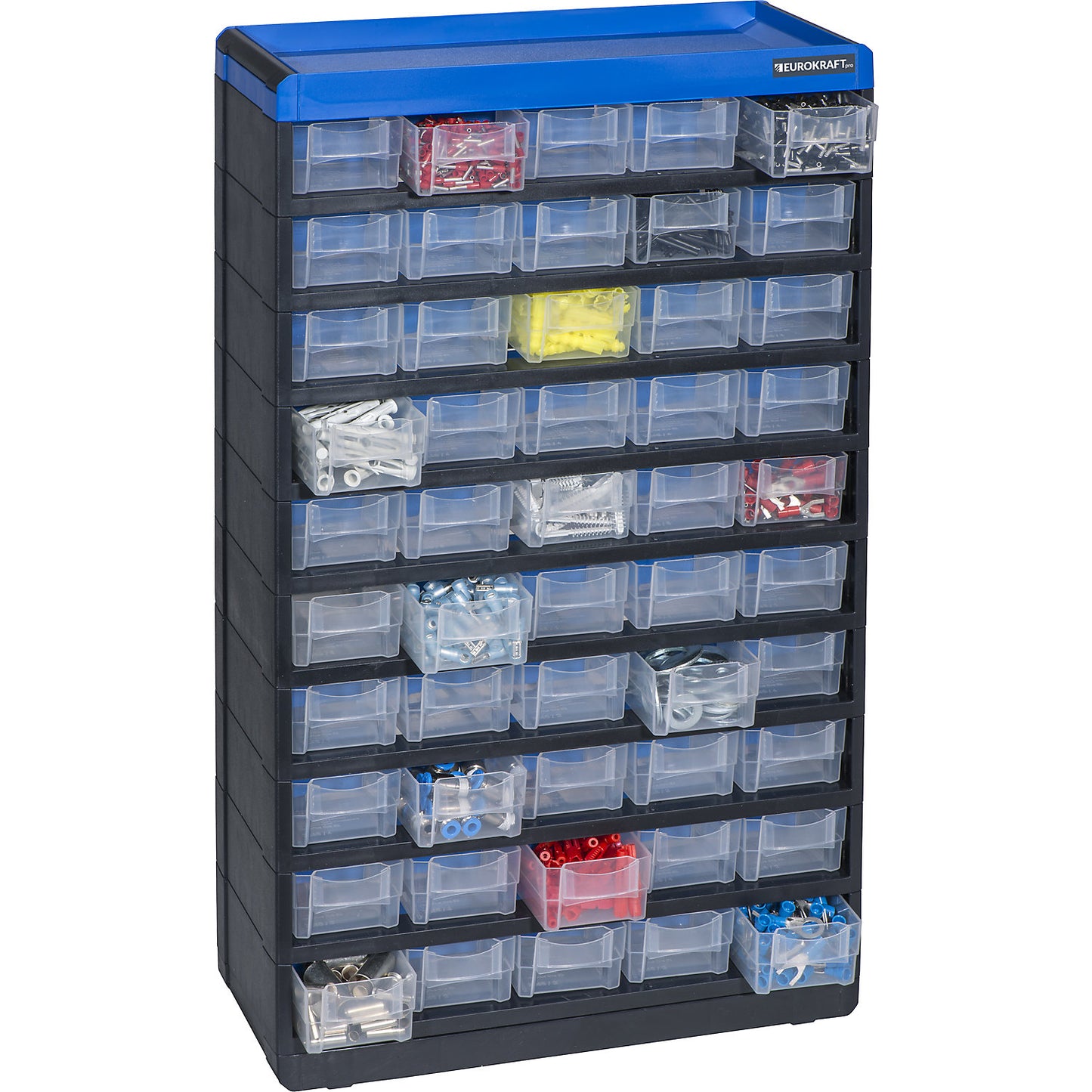 VARIOPLUS PRO small parts cabinet, HxWxD 525 x 300 x 135 mm, 50 drawers, 50 dividers.