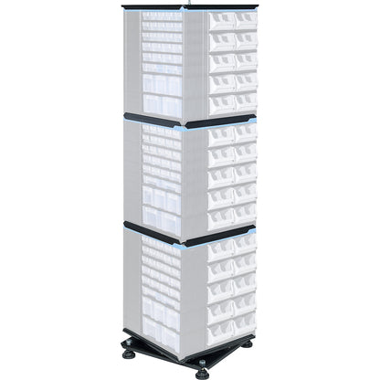 VARIOPLUS PRO revolving stand, HxWxD 1710 x 445 x 445 mm, can be fitted out as required.