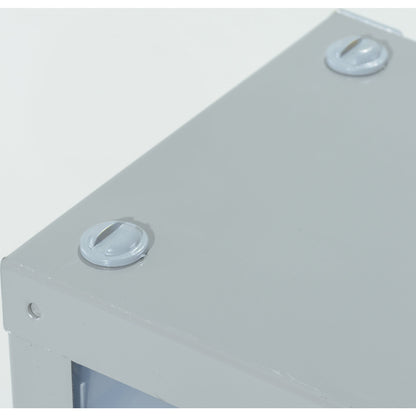 Metal small parts cabinet, HxWxD 565 x 300 x 140 mm, 12 drawers, 24 dividers.