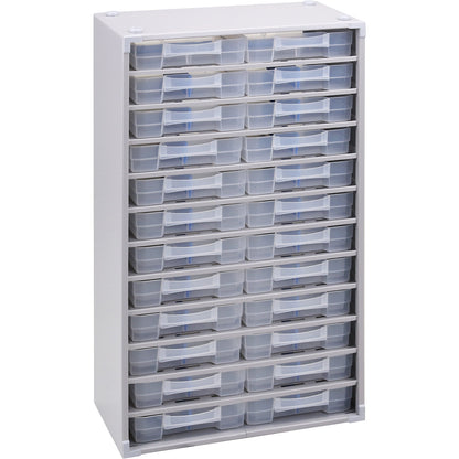 Metal small parts cabinet, HxWxD 565 x 300 x 140 mm, 24 drawers, 24 dividers.