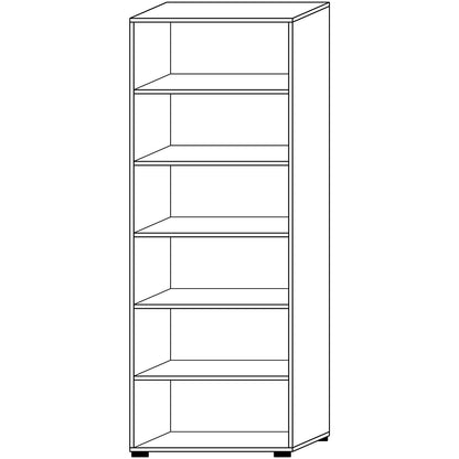 VERA-ZWO - Office shelf unit, HxWxD 2156 x 800 x 400 mm, 6 file heights, white.