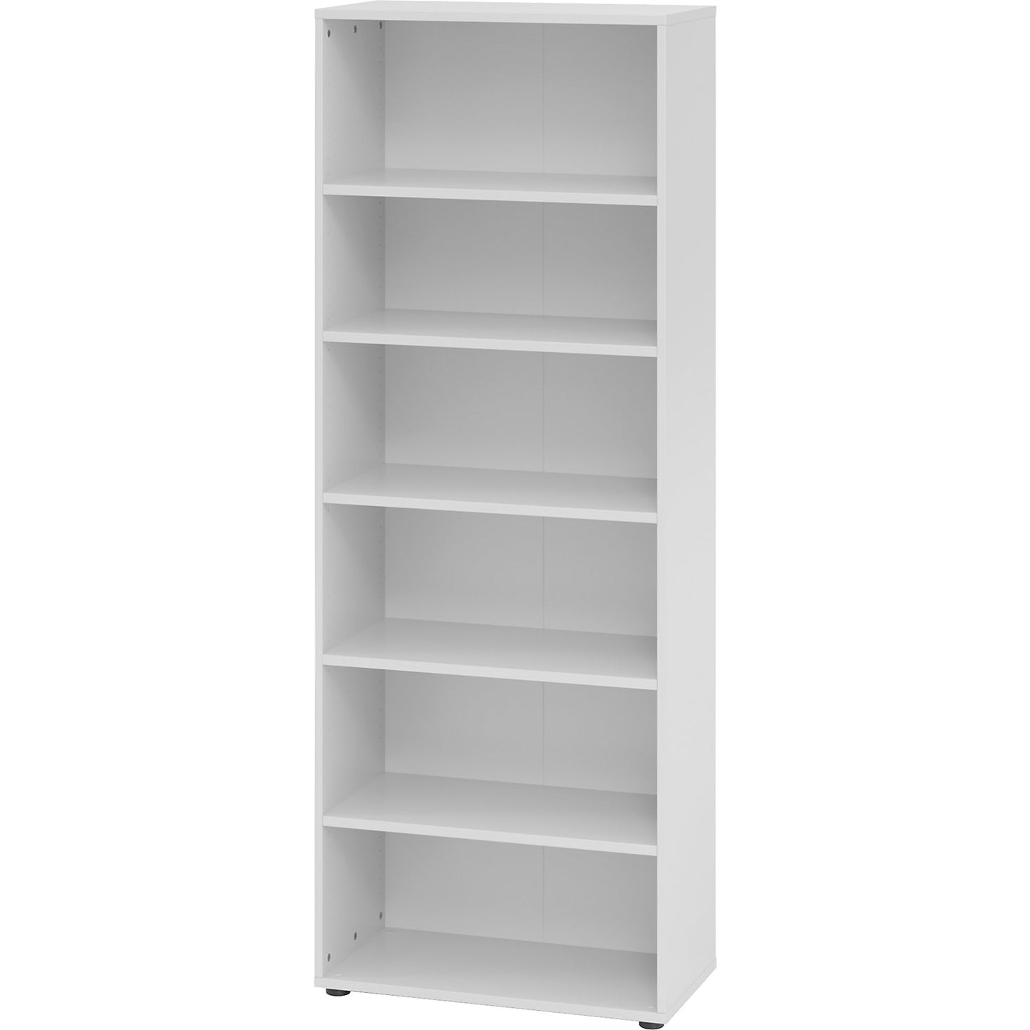VERA-ZWO - Office shelf unit, HxWxD 2156 x 800 x 400 mm, 6 file heights, light grey.