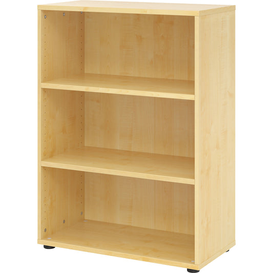 VERA-ZWO - Office shelf unit, HxWxD 1100 x 800 x 400 mm, 3 file heights, maple finish.