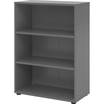 VERA-ZWO - Office shelf unit, HxWxD 1100 x 800 x 400 mm, 3 file heights, graphite.