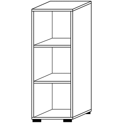 VERA-ZWO - Office shelf unit, HxWxD 1100 x 400 x 400 mm, 3 file heights, graphite.