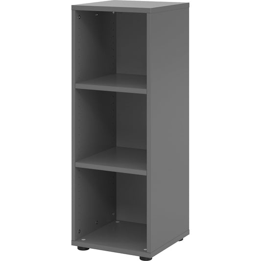 VERA-ZWO - Office shelf unit, HxWxD 1100 x 400 x 400 mm, 3 file heights, graphite.