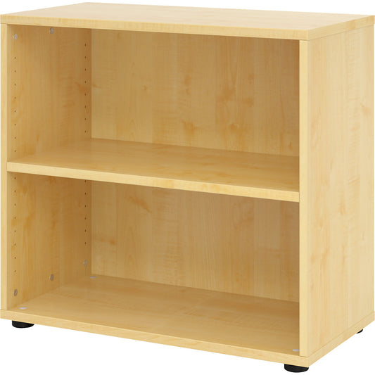 VERA-ZWO - Office shelf unit, HxWxD 748 x 800 x 400 mm, 2 file heights, maple finish.