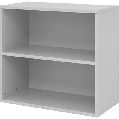 VERA-ZWO - Office shelf unit, HxWxD 748 x 800 x 400 mm, 2 file heights, light grey.