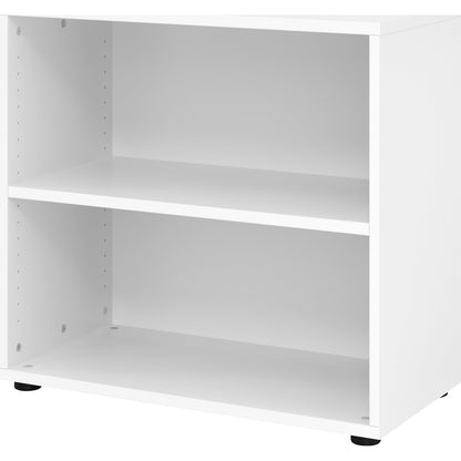 VERA-ZWO - Office shelf unit, HxWxD 748 x 800 x 400 mm, 2 file heights, white.