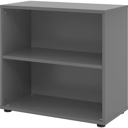 VERA-ZWO - Office shelf unit, HxWxD 748 x 800 x 400 mm, 2 file heights, graphite.