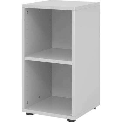 VERA-ZWO - Office shelf unit, HxWxD 748 x 400 x 400 mm, 2 file heights, light grey.